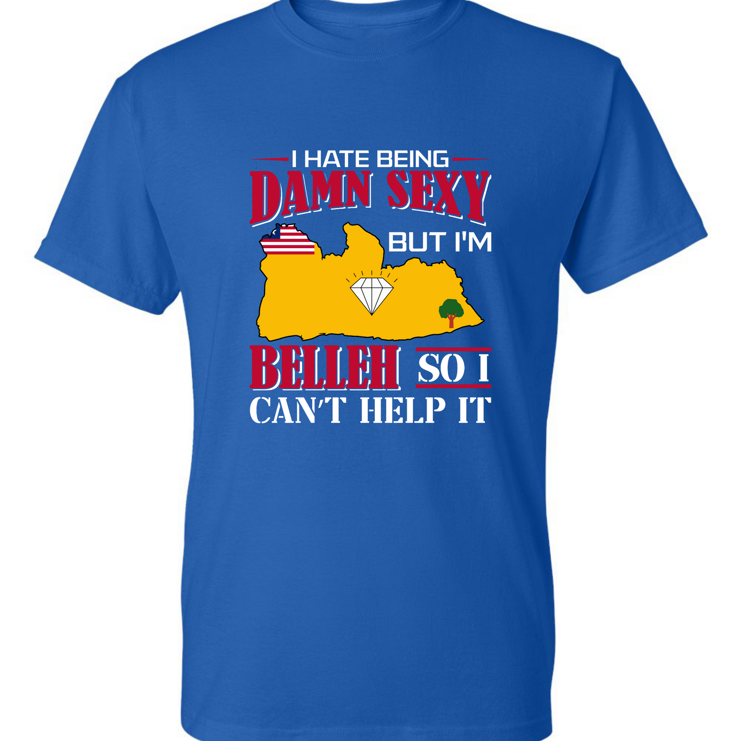 I Hate Being Damn Sexy But I'm -Blue T-Shirt
