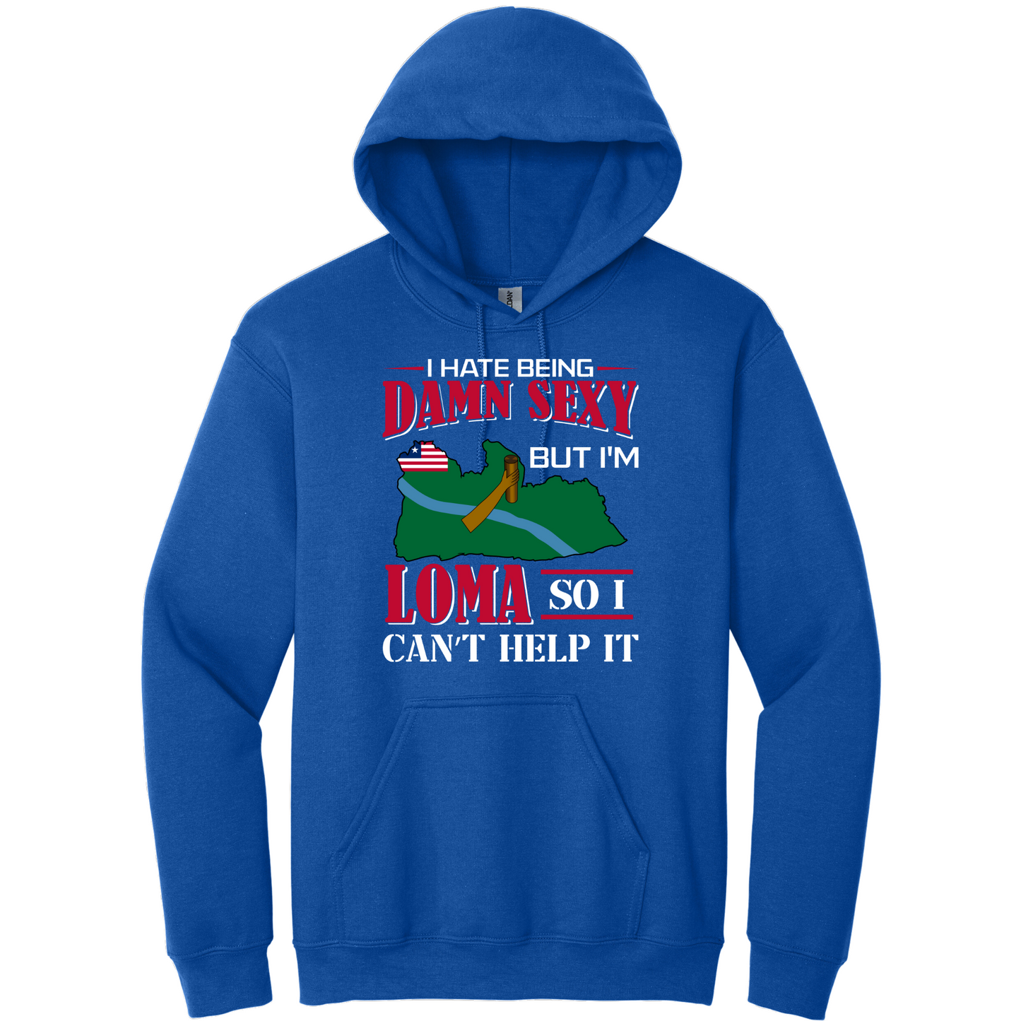 I Hate Being Damn Sexy But I'm -Blue Hoodie