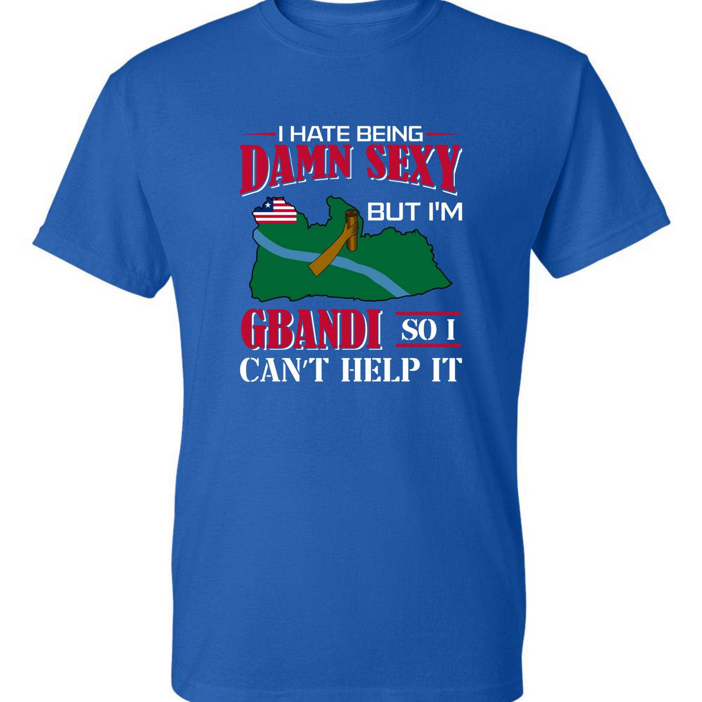 I Hate Being Damn Sexy But I'm -Blue T-Shirt