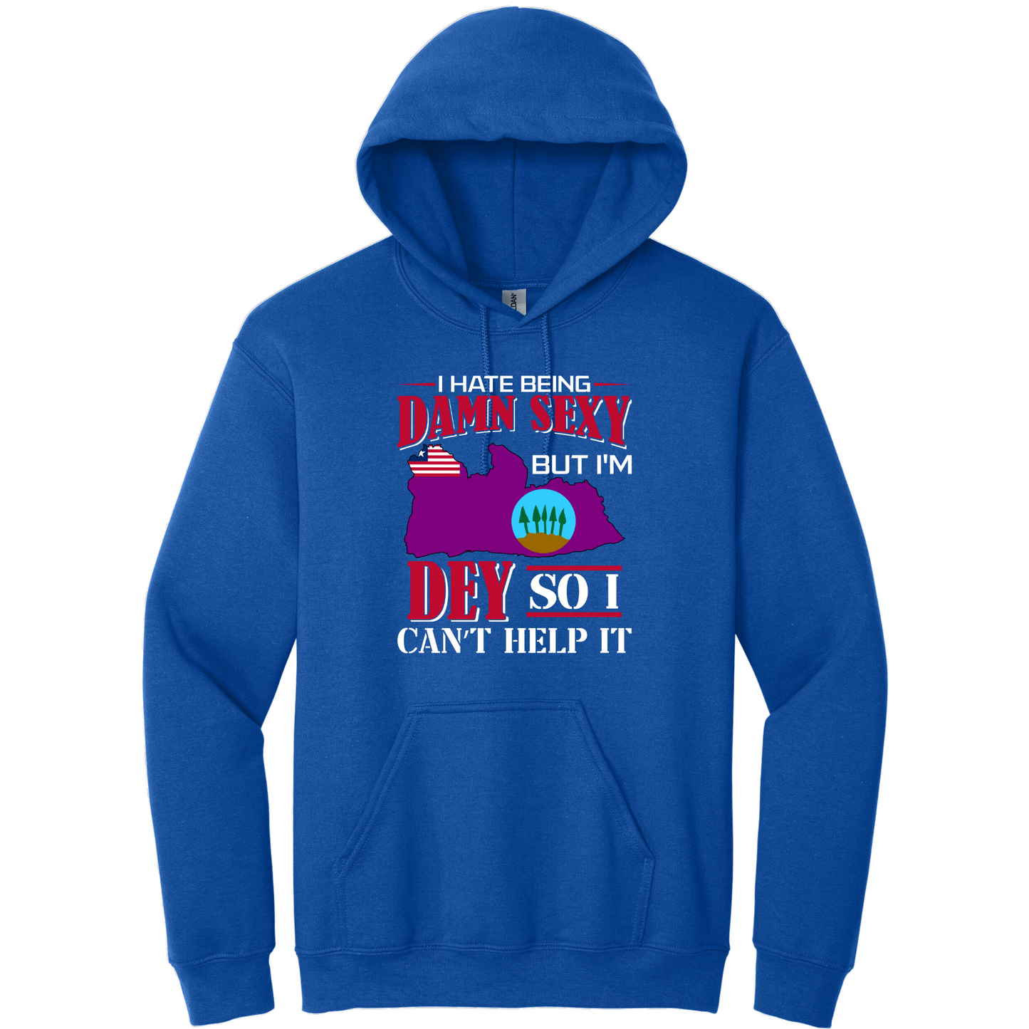 I Hate Being Damn Sexy But I'm -Blue Hoodie